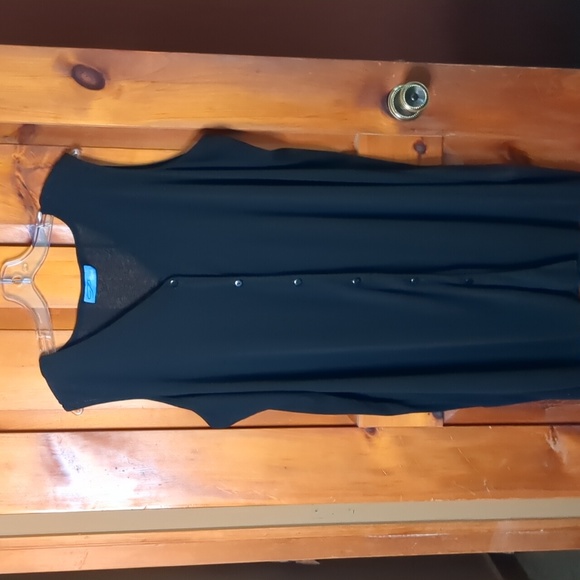 PENNINGTON'S SPA* sheer longline vest 6 button front raw ruffle hem sleeveless - Picture 6 of 9